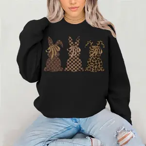 Designer Bunny Crewneck Sweatshirt Gildan Everyday Style Super Soft Unisex Fit Streetwear Graphic Top warm Womenswear Casual Printed Long Sleeved