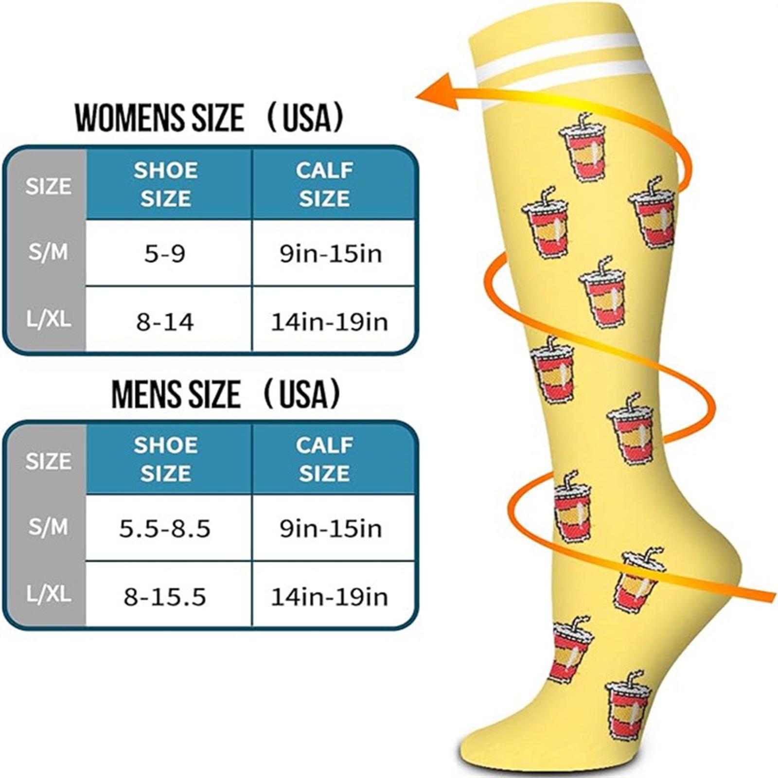 MhzyCaus 6 Pairs Women's Halloween Funny Pattern Compression Socks, Soft Breathable Support Socks, Moisture-Wicking for Costume Style, Party Looks & Seasonal Wear