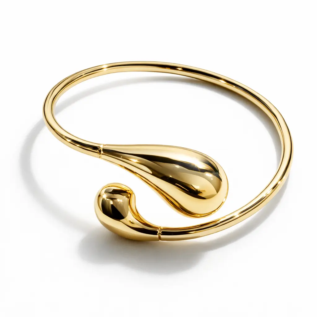Vale & Veil — Paris | Voûte Sculptural Cuff | Hand-Sculpted Gold Bangle Bracelet (I02826I0Z)