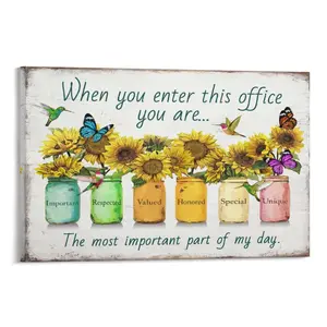 Inspirational Office Wall Art & Decor - Motivational Posters - Positive Quotes Wall Decor - Home Office Decor - Teamwork Wall Art - Inspirational Gifts - Entrepreneur Gifts
