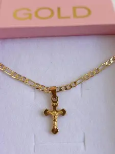 18K Gold Plated Small Crucifix Necklace
