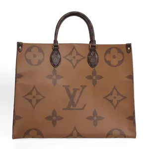 Pre-owned Louis Vuitton Coated Canvas Shoulder Bags OnTheGo Brown Monogram 96915590