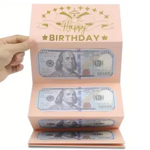 Birthday Celebration Money Gift Card Envelope, 1 Count Creative Surprise Money Gift Card Holder, Birthday Gift for Men & Women, Party Supplies