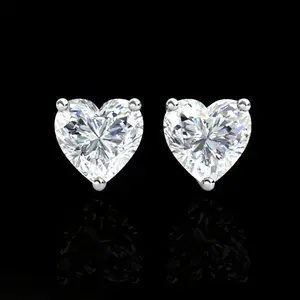 Heartthrob 4 Carat Studs in Platinum