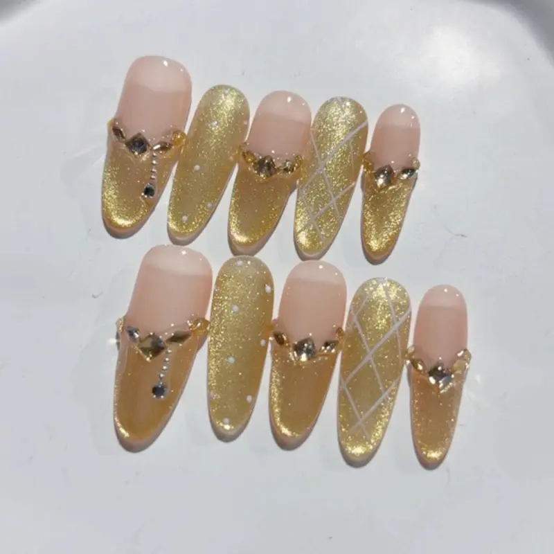 nails with gold dress - TikTok Shop