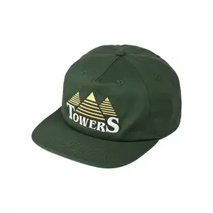 Towers Pyramids Snapback Hat - Forest Green