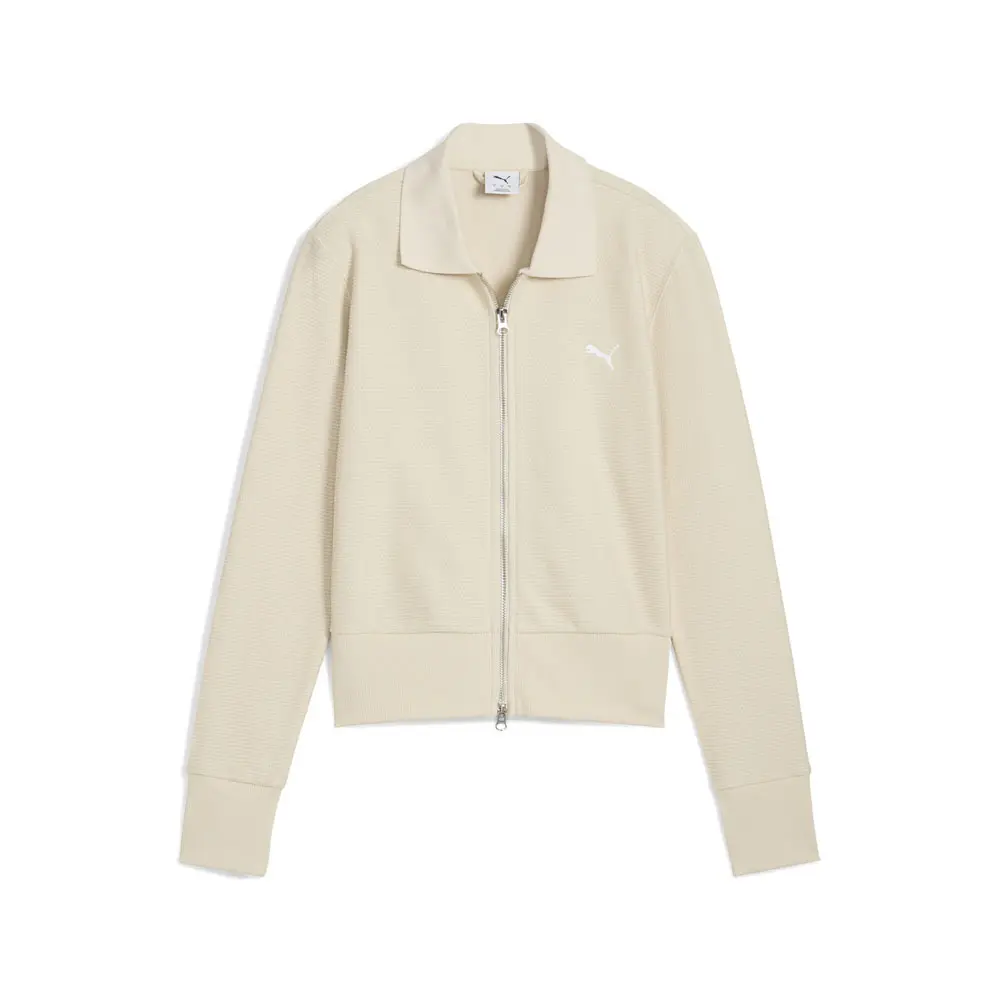 PUMA Womens Premium Essentials Knitted Cardigan Athletic Outerwear Casual - White