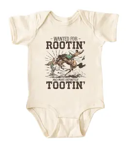 [Lunicora] Wanted For Rootin' And Tootin' Onesie, Funny Baby Bodysuit, Sarcastic Novelty Baby Onesie, Funny Infant Onesie