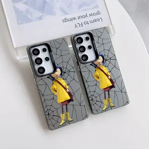 Cartoon C-CoralinesPhone Case Suitable for Samsung Galaxy S26 S25 S24 A37 A57 A17 A07 A56 A26 A36 A55 A35 A06 A16 A05 A14 A24 A34 A54 A15 A05s A04e A25 S23 S22 S21 S20 FE Ultra Plus Edge 4G 5G Anti Fall Protective Matte Back Cover Casing