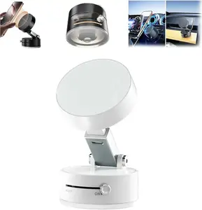 Car Stuff Universal vacuum magnetic suction cup folding swivel stand with double-sided suction, perfect as a foldable mobile phone holder.