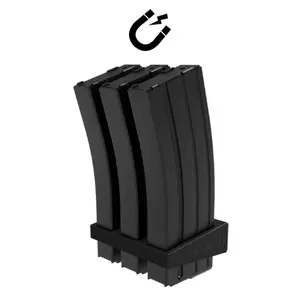 Magnetic AR-15 Magazine Holder 3 Mags - Compatible with all AR-15 Mags | Organizer Rack Safe Accessory Wall Storage