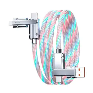 100W 4-in-1 Streaming Data Cable, Multi-functional Mobile Phone Charging Cable, Type-C 100W PD27W Fast Charging Cable for iPhone Type-C Phones