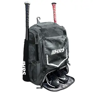 Hit Run Steal Gray Camo Baseball/Softball Bat Bag Backpack Hit Run Steal Gray Camo Baseball/Softball Bat Bag Backpack