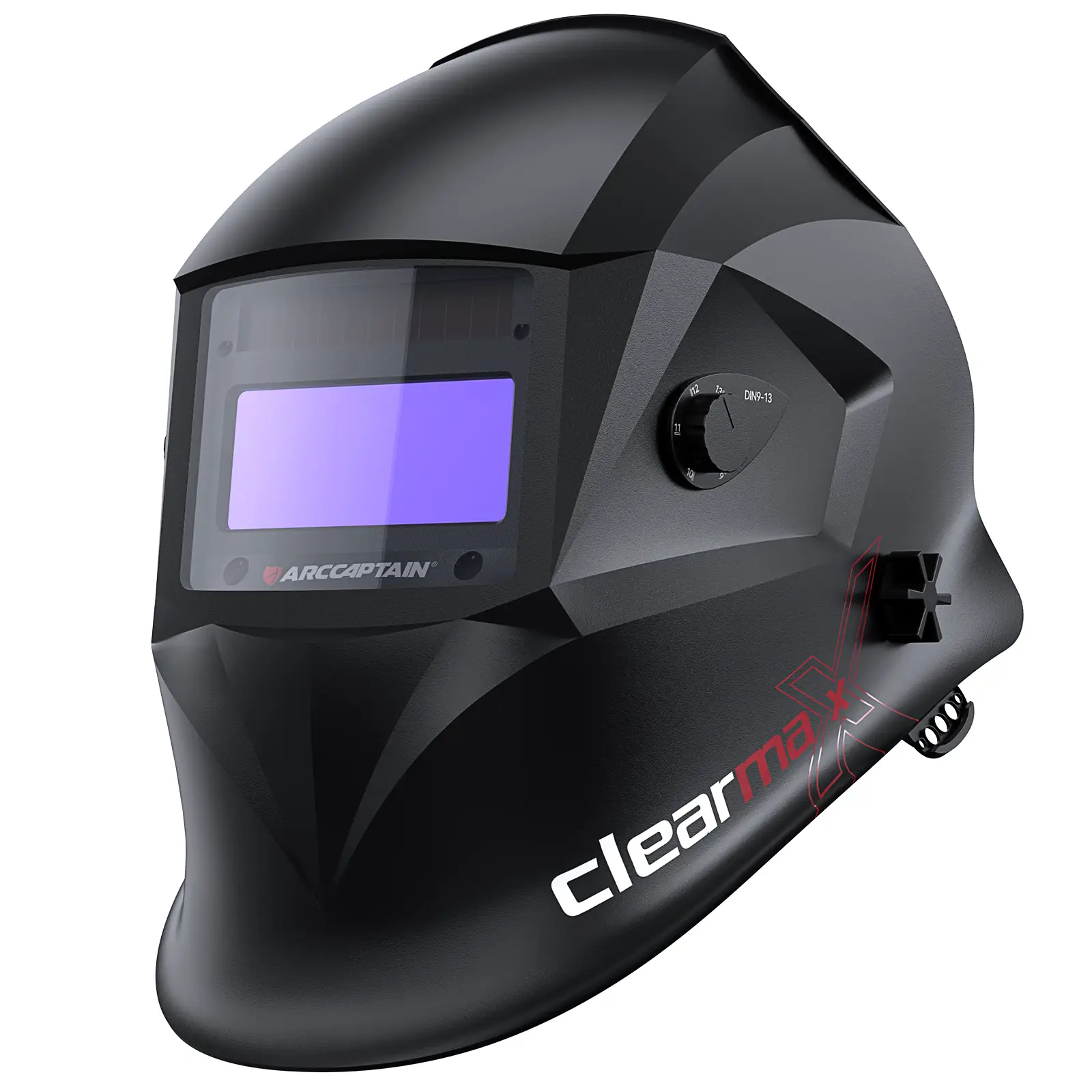 ARCCAPTAIN Large Viewing Screen Welding Helmet, 1/1/1/1 Top Optical Clarity Auto Darkening Welding Hood, 4 Arc Sensor 1/25000s Response Time True Colo