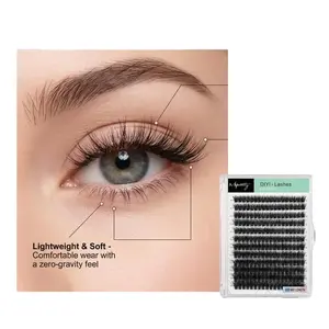 mispreetty 80D Fluffy Natural Lash Extensions, 0.07mm CC Curl, 16 – 18 Mm Mixed Lengths, DIY Volume Eyelashes, Easy Customization False Eyelashes for Wholesale Cosmetic Makeup Use