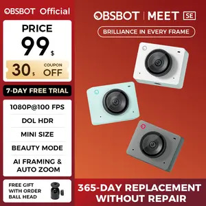 OBSBOT Meet SE 1080P Webcam with AI Framing Streaming Camera, 1/2.8" Sensor, Beauty Mode, Gesture Control, DOL HDR, Web Camera for Desktop and Gaming