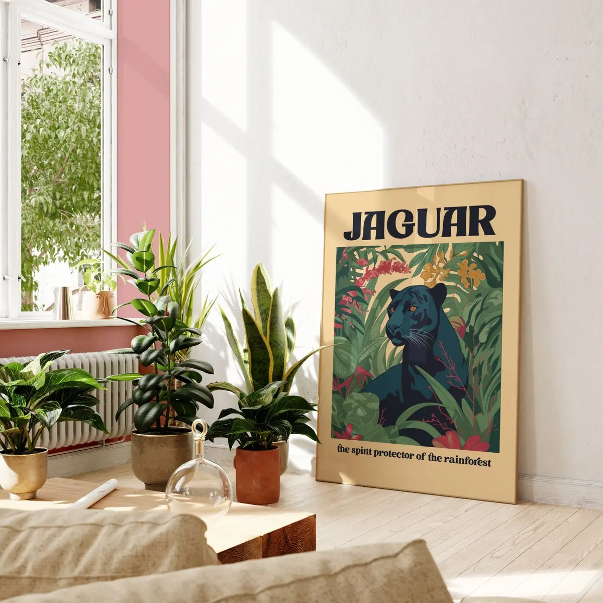 Jaguar Poster Print, Animal Lovers, Living Room/bedroom/kitchen Wall Art, Jungle, Nature, Kids Room, Rainforest, Room Decor