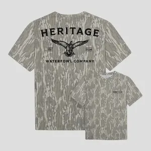Mossy Oak Washed Bottomland Mallard Tee For Men, Stylish Design for Streetwear, Unisex 3D Graphic Tee, Realistic Print T-Shirt, Casual Street Style