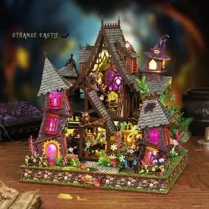 DIY Mini Wooden House Puzzle Model Kit, 3D Stereo Assembly Toy, Creative Gift for Ages 14+, Home Decor Collectible