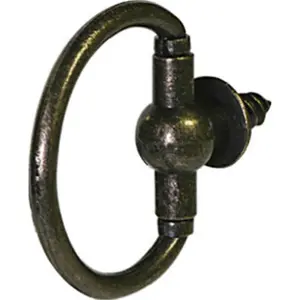 212 MAIN Antique Brass Finish Round Decorative Ring, 10-Pack Sailing Room Decor Fixings, Hillman Fasteners 122214