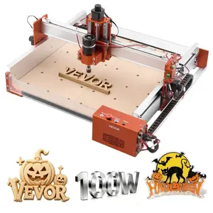 VEVOR CNC Router Machine, 300W, 3 Axis GRBL Control Wood Engraving Carving Milling Machine Kit, 15.75x 15.75x 2.36 in/ 400x 400x 60mm Working Area 1200 RPM for Wood Acrylic MDF PVC Plastic Foam