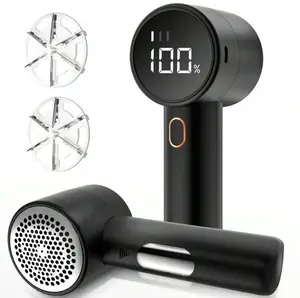 【2026】Fabric Shaver,Lint Remove,Cordless Electric Portable Sweater Defuzzer,with 3 Speeds,Digital LED Display for Clothes, Furniture, Sweater, Couch, Blanket