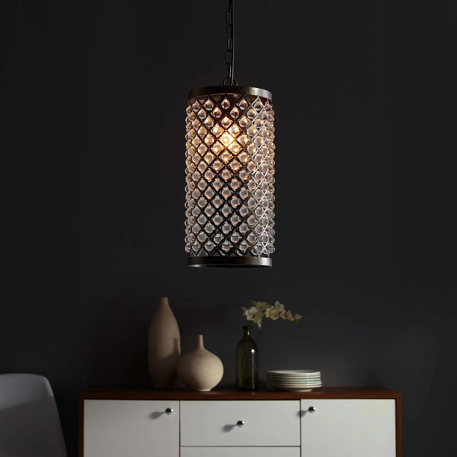 Modway Reflect Glass and Metal Pendant Chandelier Modway Reflect Glass and Metal Pendant Chandelier
