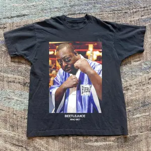 Beetlejuice Classic Portrait Black & White Graphic T-Shirt, Classic Beetlejuice Meme Graphic T-Shirt