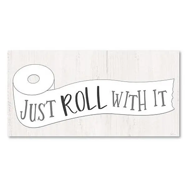 Courtside Market Just Roll With It Canvas Wall Art - 12" x 24"