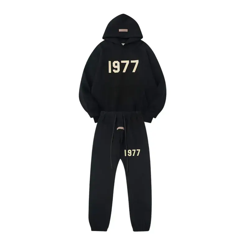 1977 Essential Hoodie & Joggers Set – Unisex Oversized Pullover Hoodie and Sweatpants, Cozy Fleece Streetwear Tracksuit, Casual Matching Outfit for Men & Women S-5XL