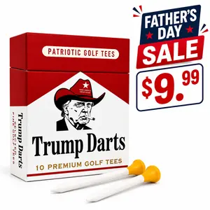 T Darts Patriotic Premium Golf Tees (10 Count per pack) for Father, Dad, Husband, Brother, Patriot Funny Fathers Day Gift