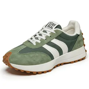 Women's Cortez Style Forrest Gump Platform Sneakers Retro Color Block Three Stripe Design for Daily Commute Walking Travel Comfortable Non-Slip Lug Sole Lightweight Casual Shoes Footwear Runner Training Girl fashion cute walking shoe