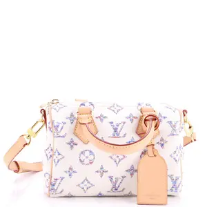 Pre-owned Louis Vuitton Canvas Plain Travel Bags Speedy Bandouliere Bag Multicolor Monogram Jacquard 20 by Rebag
