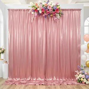 10x10ft Backdrop Curtain for Parties Glitter Sequin Backdrop Wrinkle Free Polyester Drapes Shimmer Back Drop for Wedding Birthday Baby Shower Mother's Day Photo Photography Shiny Background 2 Panels 5x10ft tiktokshopspringglowup