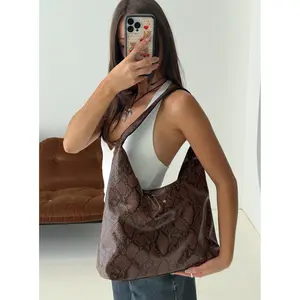 Peta & Jain Jami Slouch Bag Chocolate Snake