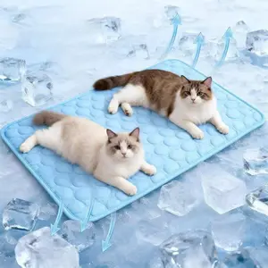 Summer Pet Ice Silk Pad, Cooling Mat for Cats and Dogs, Breathable and, Suitable for Home and Travel, Ideal for Hot Weather