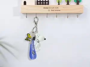 MINISO Snoopy Summer Travel Collection Keychain – Cute Cartoon Pendant Bag Charm with Walking & Sitting Snoopy Figures, Gift for Fans & Collectors Ideal Gift for Friends Students