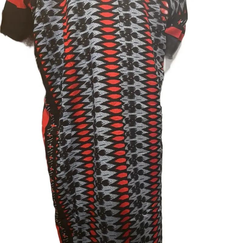 Comfortable Red, Black & Grey Baati Dress