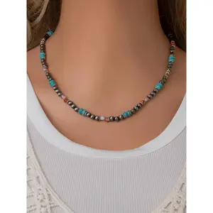 Boho Style Beaded Necklace Elegant Vintage Adjustable Jewelry for Women Men Party Daily Wear Trendy All-match Exquisite Gift