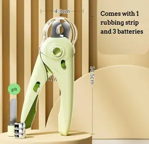 Nail Clipper Scissors light Pet Nail Clipper with Light for Cats & Small Dogs Puppies Ultra Bright LED to Illuminate Nail Bloodline Extra-Sharp Durable Cat Claw Trimmer with Nail File Green 2-in-1 pet nail clipper Stainless Steel Manual Pet Nail Clippers