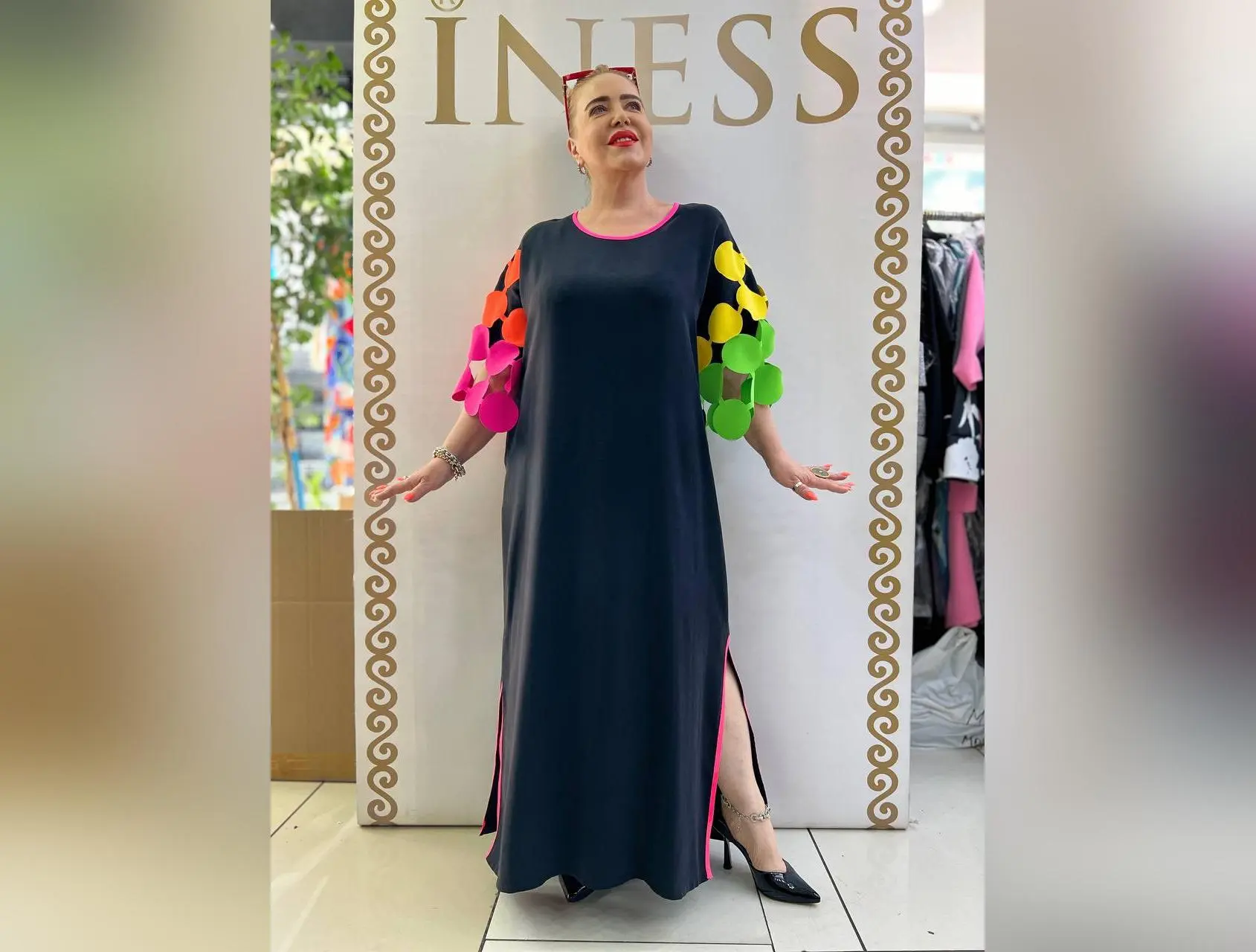 Izar Evening Rainbow Dress