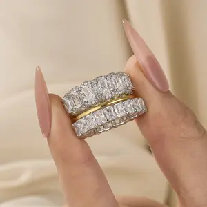 Maxine CZ Gorgeous 3PC Cushion Cut Wedding Ring Set,Bridal Ring Set,5A Cubic Zirconia Women's Ring Jewelry,Wedding Ring Set for Daily,Travel,Proposal,Birthday,Anniversary