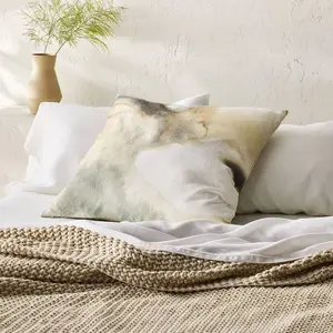 Euro Heavyweight Linen Blend Throw Decorative Pillow Pressed Floral Print - Casaluna