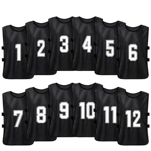 Sports Training Pinnies Numbered (1-12) with Open Sides