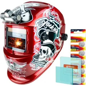 Welding Helmet with Light True Color Auto Darkening Welding Helmets for Men Solar Powered Welding Hood with 2 Arc Sensor Wide Shade 4/9-13 for TIG MIG ARC Cool Welder Mask (TRQ-HD12)