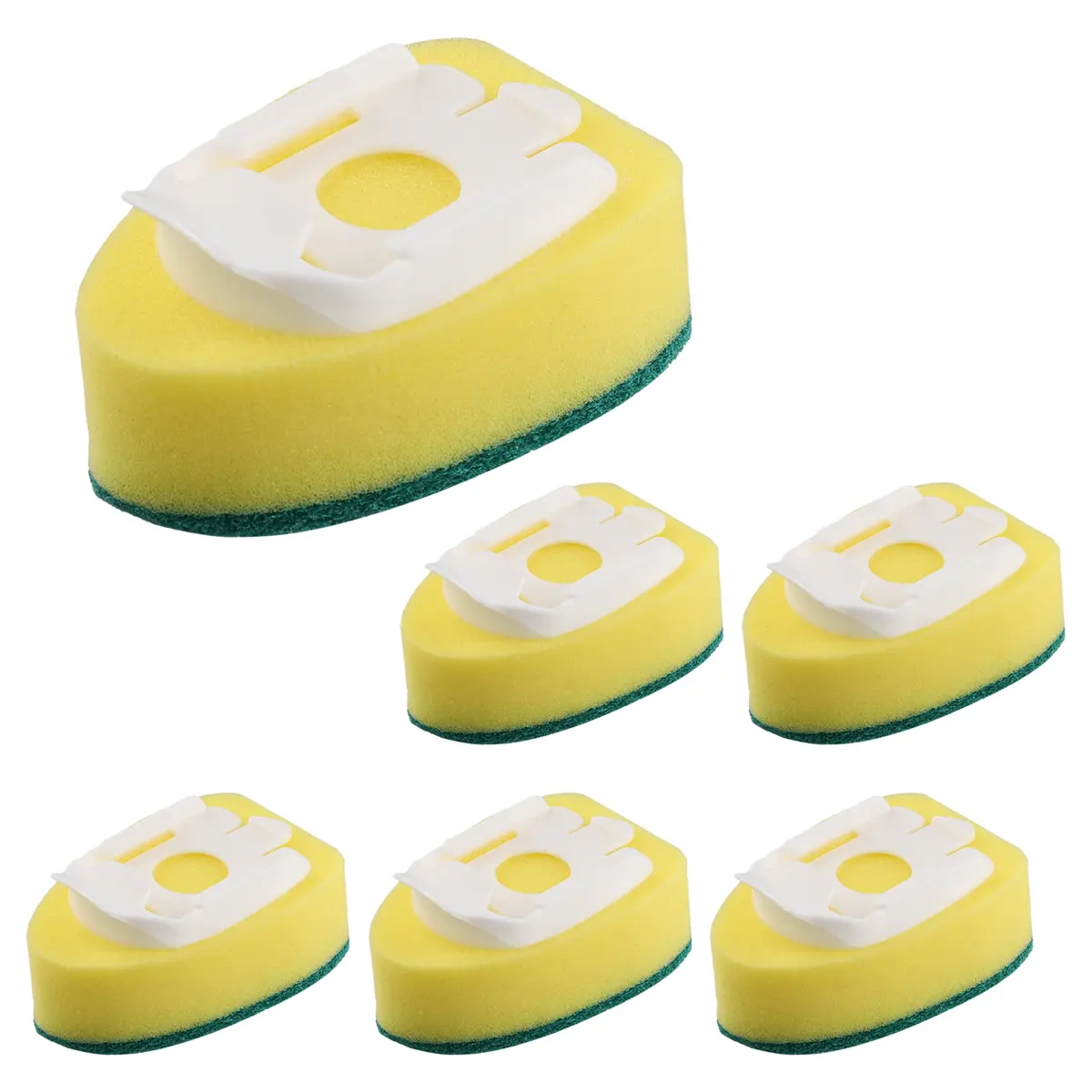 6 Pack Dish Wand Refills Sponge Heads, Dish Wand Brush Replacement Sponge Dish Wands Pads for Kitchen Cleaning Brush