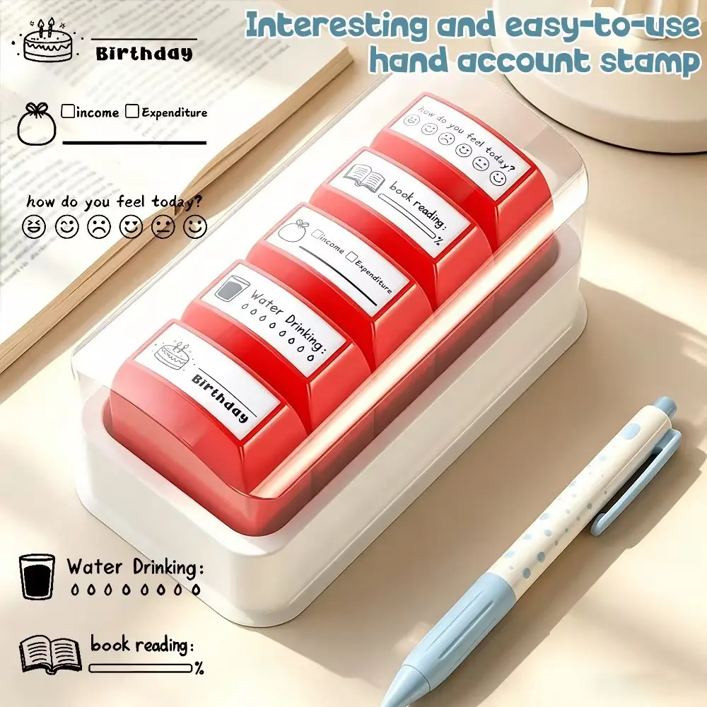 Multifunctional Stamp Set for Bullet Journals, Birthday Marks, Expense Tracking, Mood Stamps, Mood Logging, Water Intake, Reading Progress, Perfect Gift Idea
