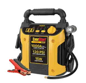 EverStart Maxx 1000 Peak Amp Jump Starter with 120 PSI Compressor, Pivoting LED Light, 3X USB Ports