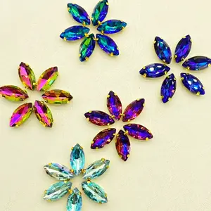 One Pack of 50 Eye Water Drill Hand Sewing DIY Craft Supplies, Decorative Accessories for Shoes Hats Bags Packaging