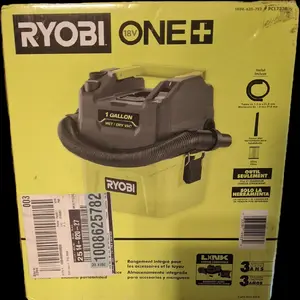 Ryobi 18V ONE PLUS 1 GALLON WET/DRY VACUUM TOOL ONLY includes accessories